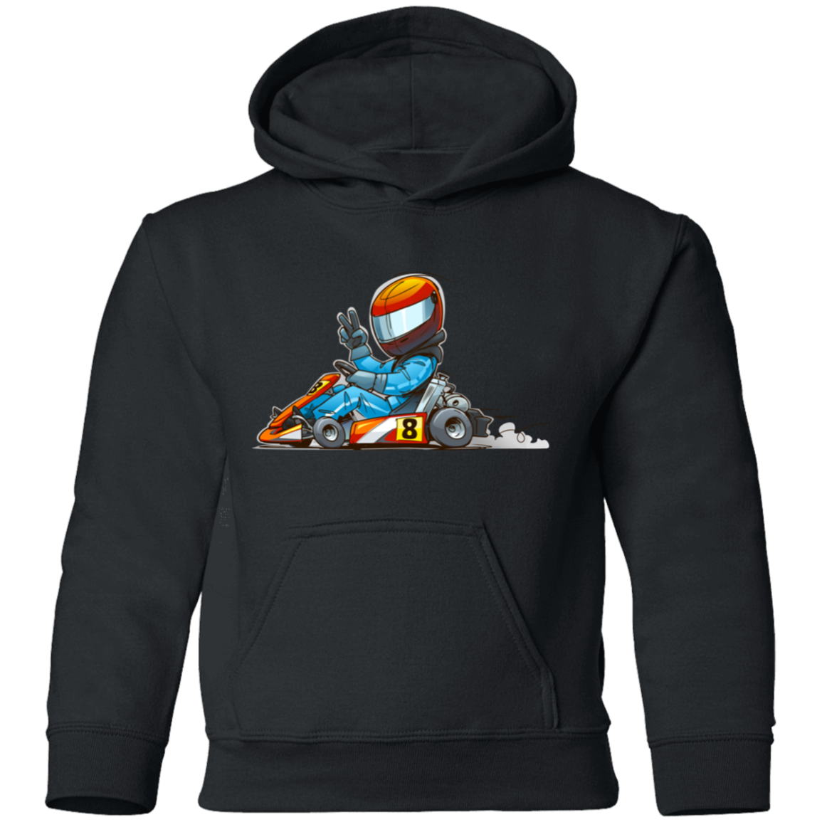 Go-Kart Cartoon Kids Hoodie