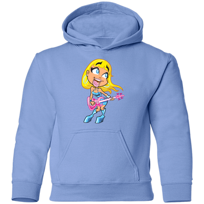 Guitar Girl Cartoon Kids Hoodie