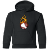 Fire Baseball Kids Hoodie