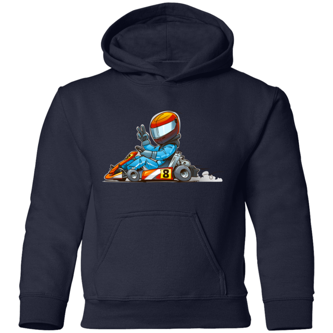 Go-Kart Cartoon Kids Hoodie
