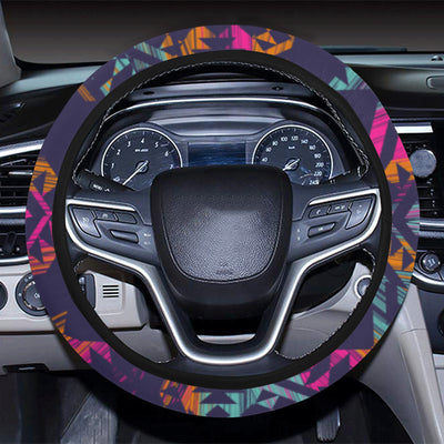 Colorful Boho Chic Bohemian Aztec Streaks Steering Wheel Cover