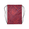 Red Tribal Polynesian Drawstring Bag