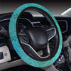 Teal Mandalas Car Steering Wheel Cover