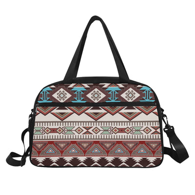 Brown Boho Chic Aztec Fitness Bag Fitness