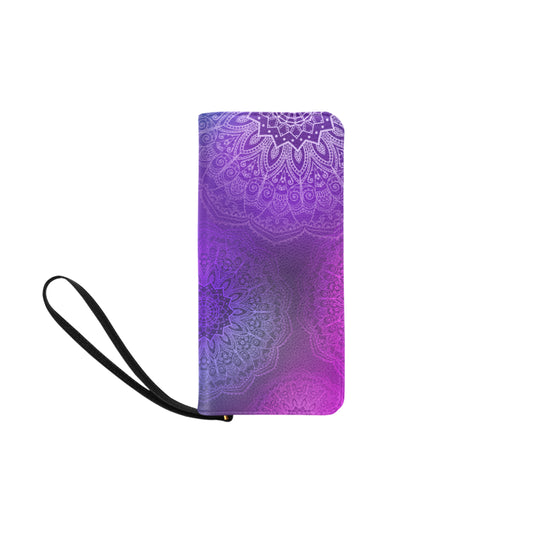 Purple Mandalas Clutch Purse