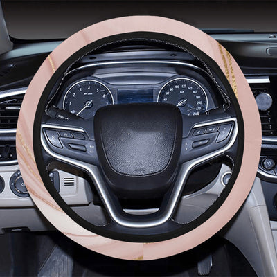 Cream Marble Print Steering Wheel Cover