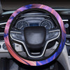 Blue Peach Abstract Steering Wheel Cover