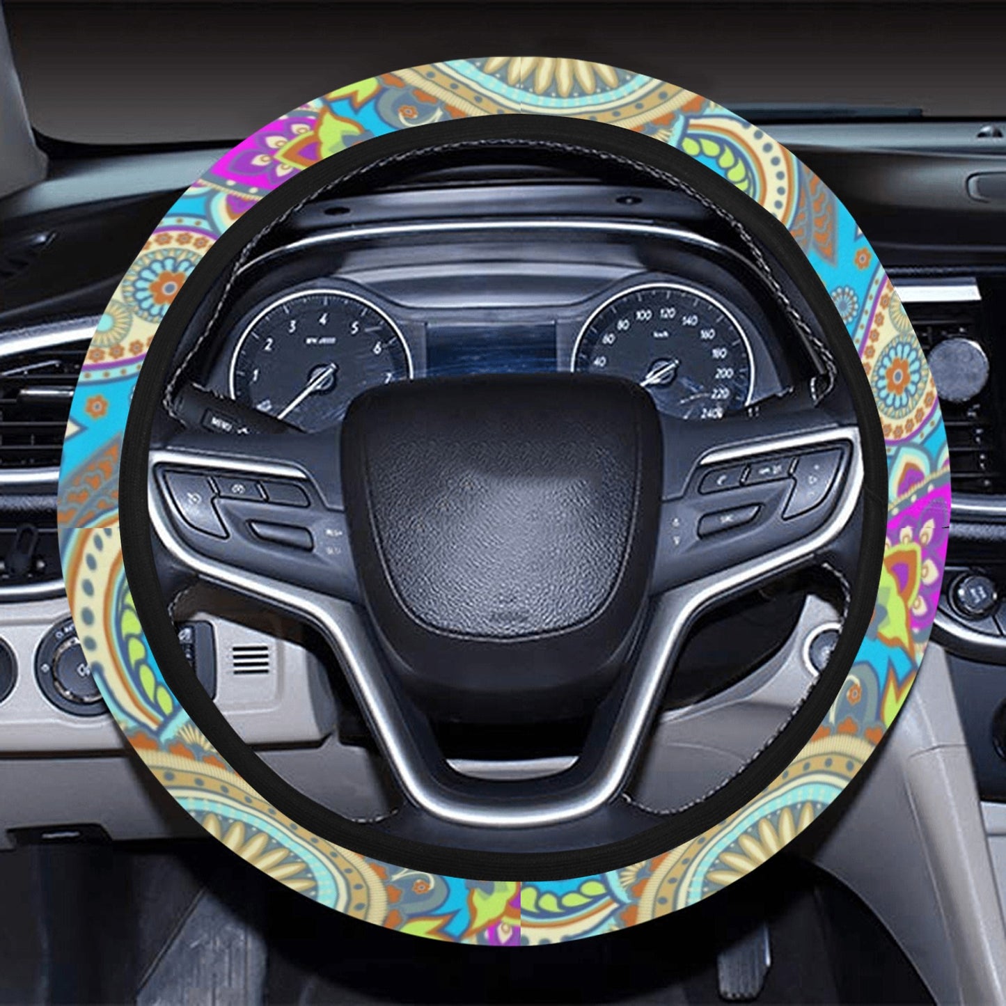 Colorful Mandalas Decor Steering Wheel Cover