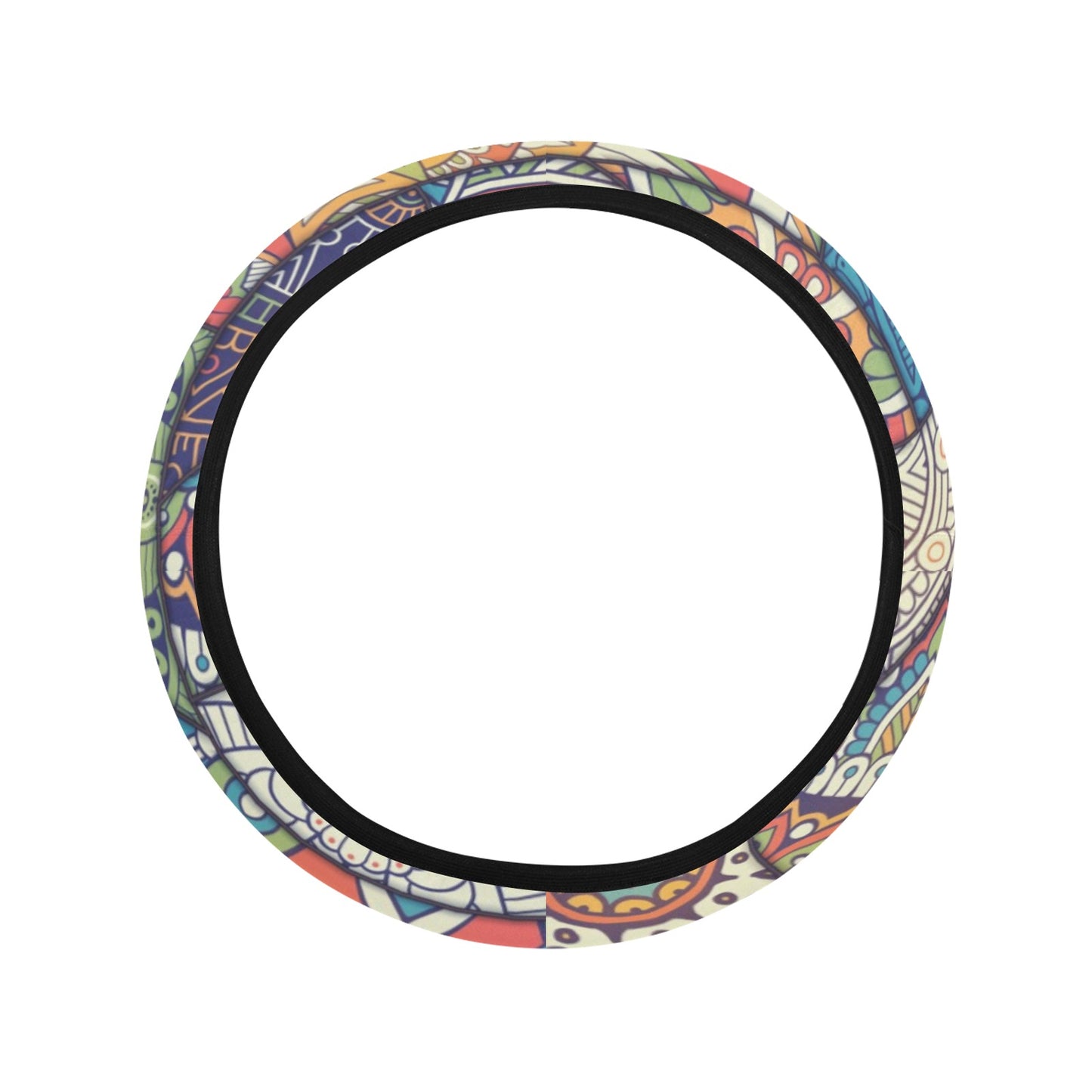 Colorful Mandalas Decor Steering Wheel Cover