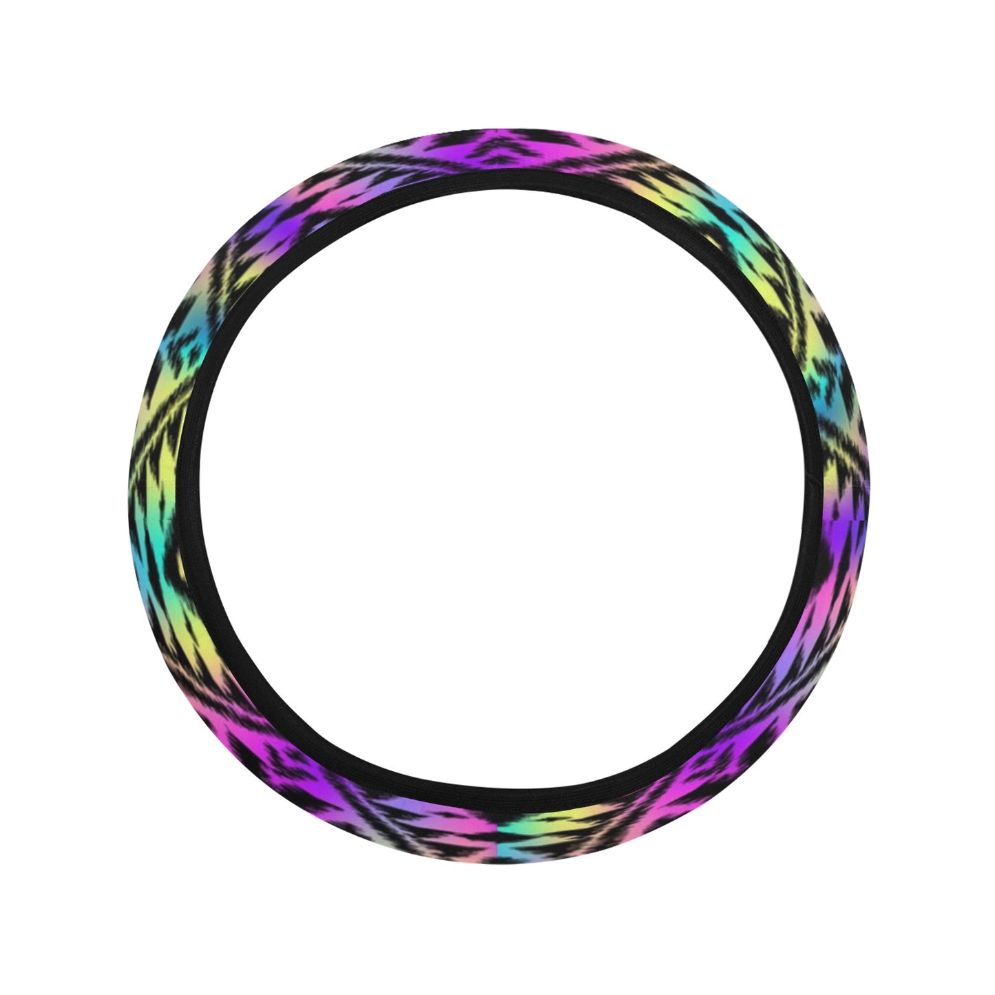 Neon Ethnic Steering Wheel Cover