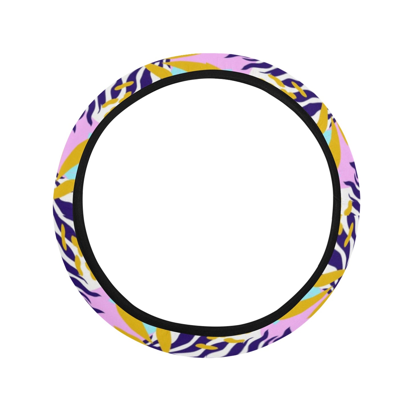 Colorful Floral Steering Wheel Cover