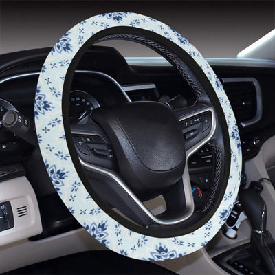 Blue Wallpaper Print Steering Wheel Cover