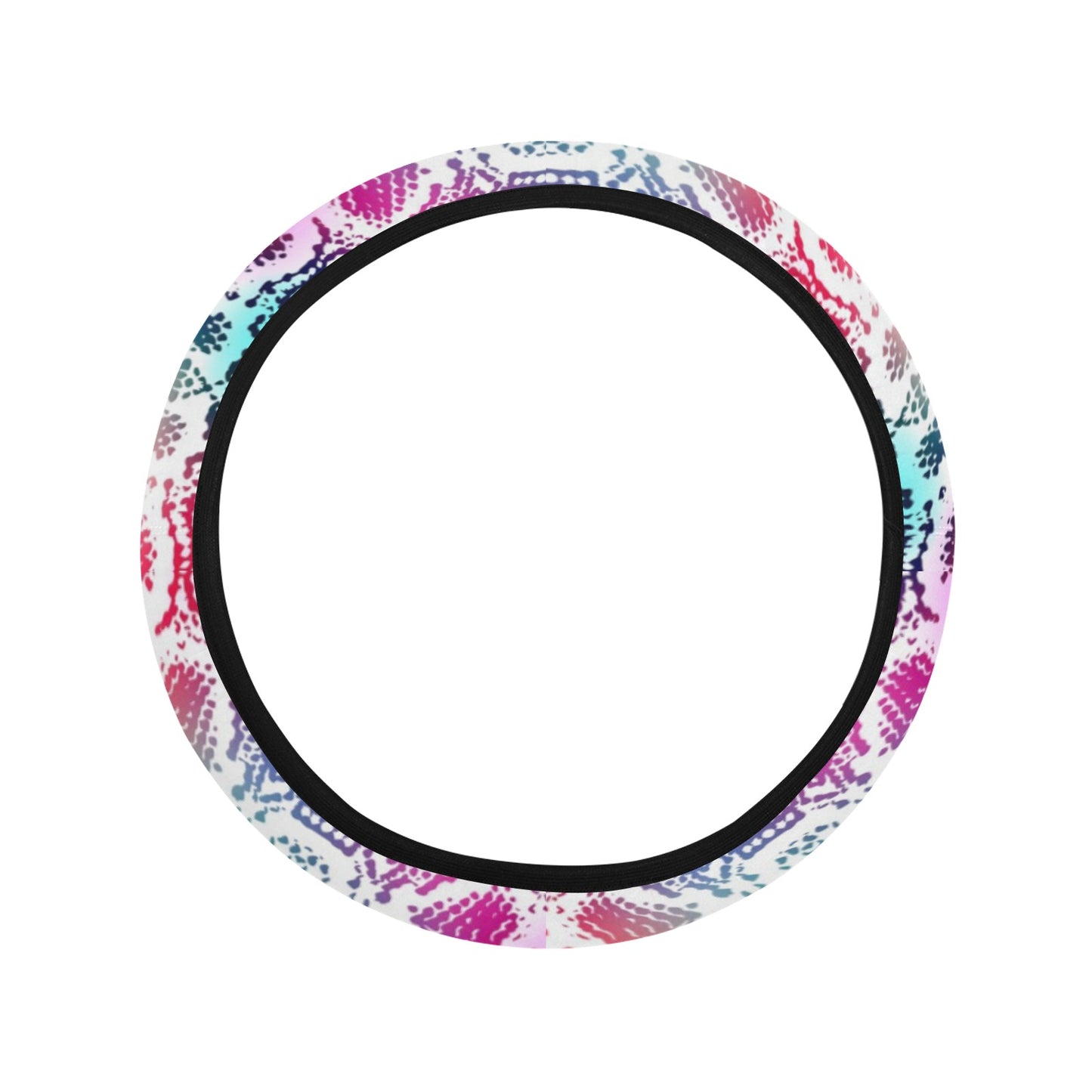 Colorful Snake Skin Print Steering Wheel Cover