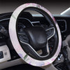 Blue Floral Steering Wheel Cover