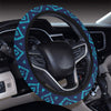 Blue Ethnic Stripes Steering Wheel Cover