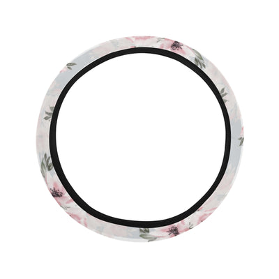 Pink Flower Stripes Steering Wheel Cover