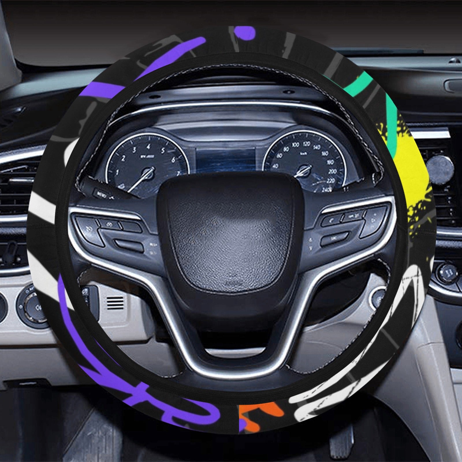 Colorful Graffiti Steering Wheel Cover