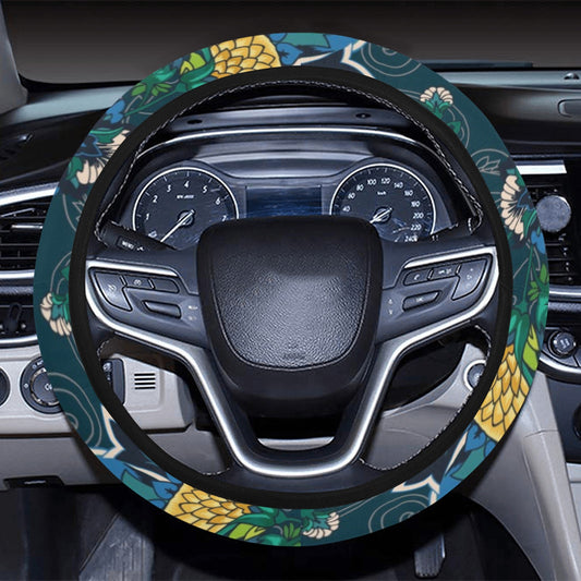 Elegant Floral Decor Steering Wheel Cover