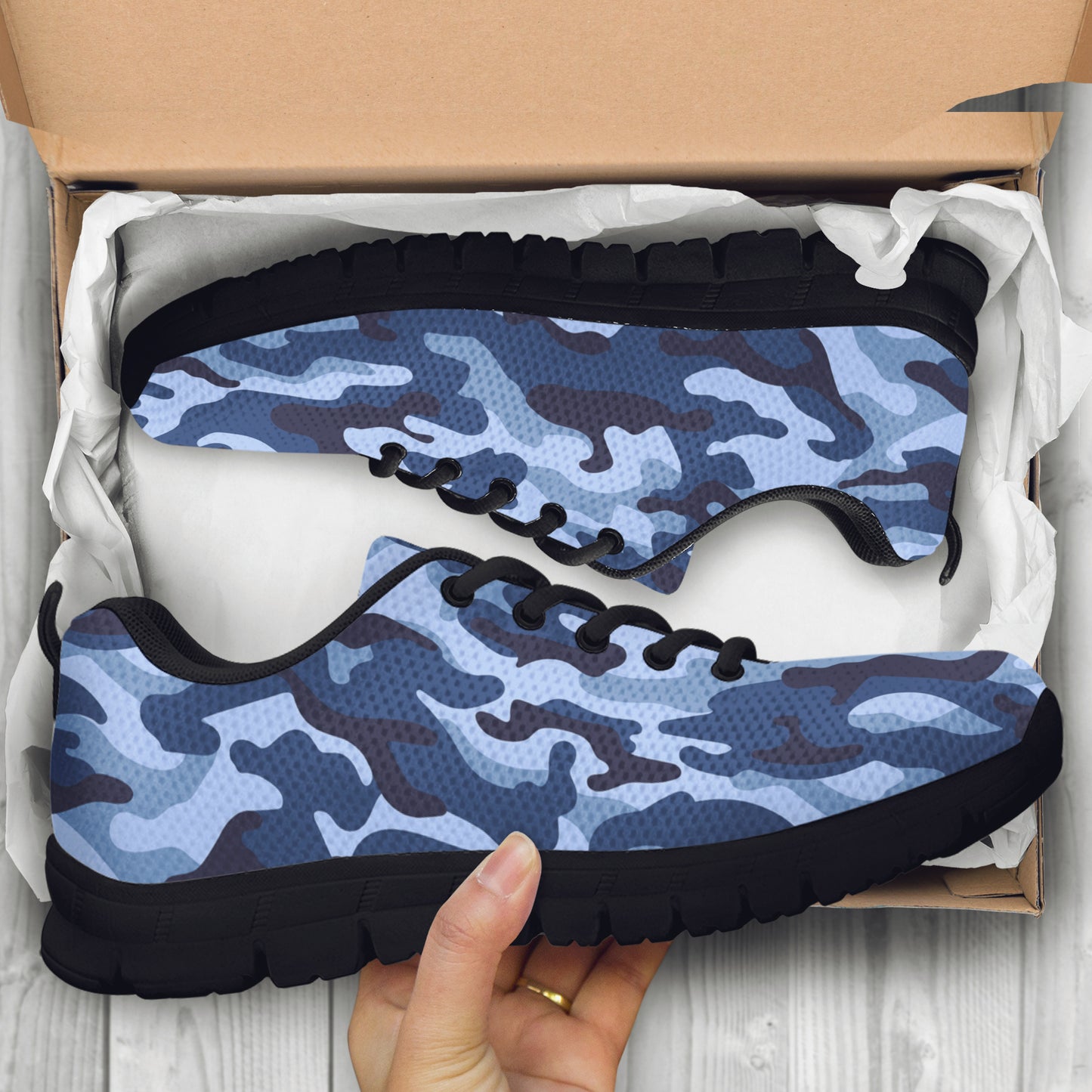 Blue Camouflage Sneakers