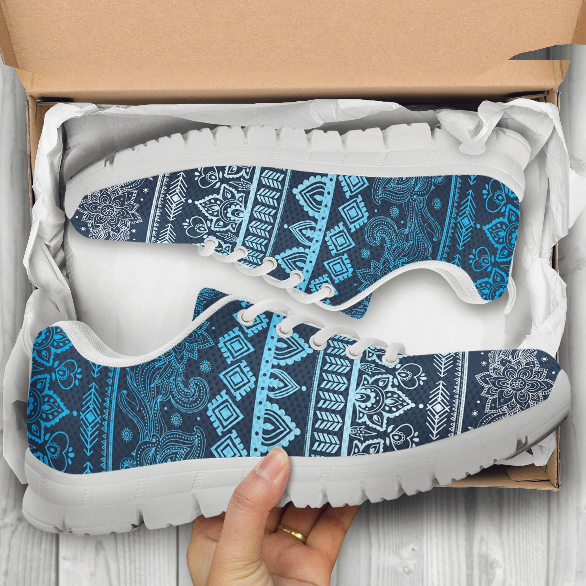 Blue Boho Chic Sneakers