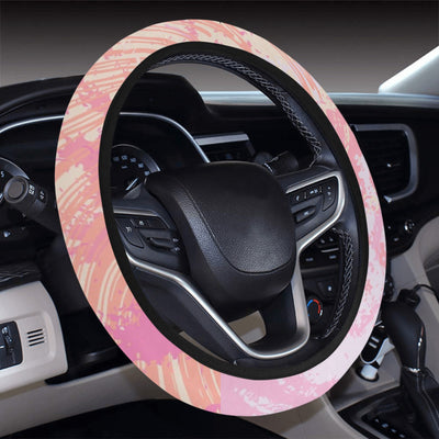 Pink Pastel Abstract Steering Wheel Cover