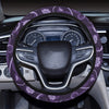 Purple Floral Steering Wheel Cover