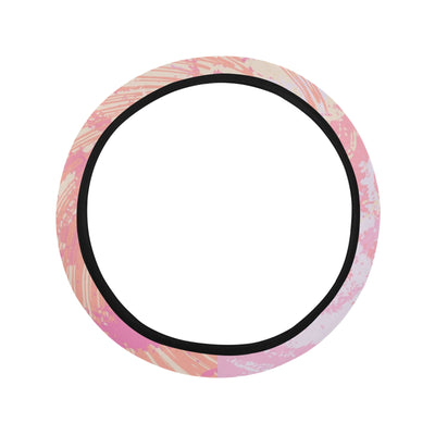 Pink Pastel Abstract Steering Wheel Cover