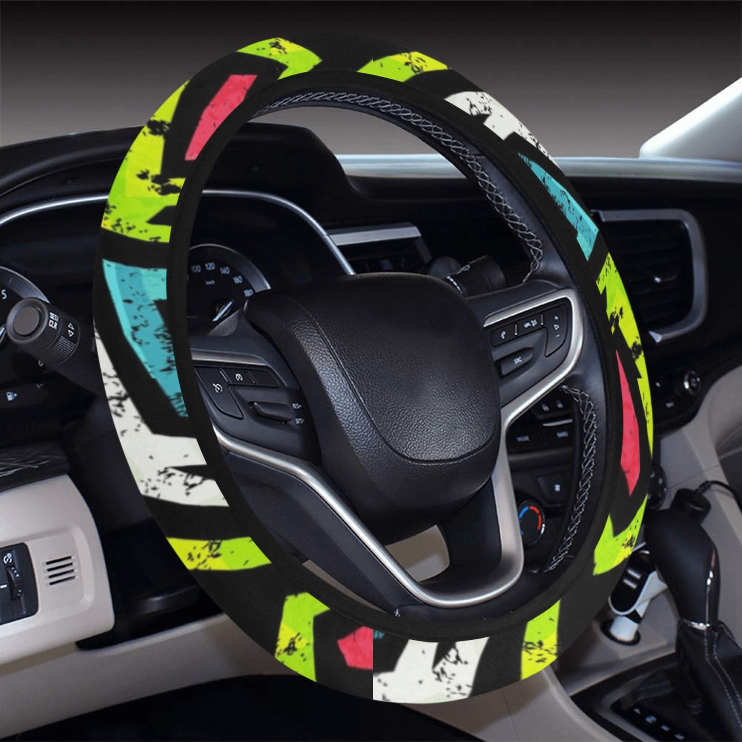 Colorful Abstract Steering Wheel Cover