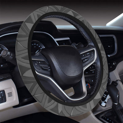 Dark Grey Abstract Pattern Steering Wheel Cover