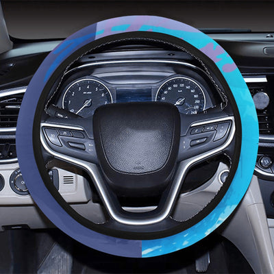 Blue Abstract 2 Steering Wheel Cover