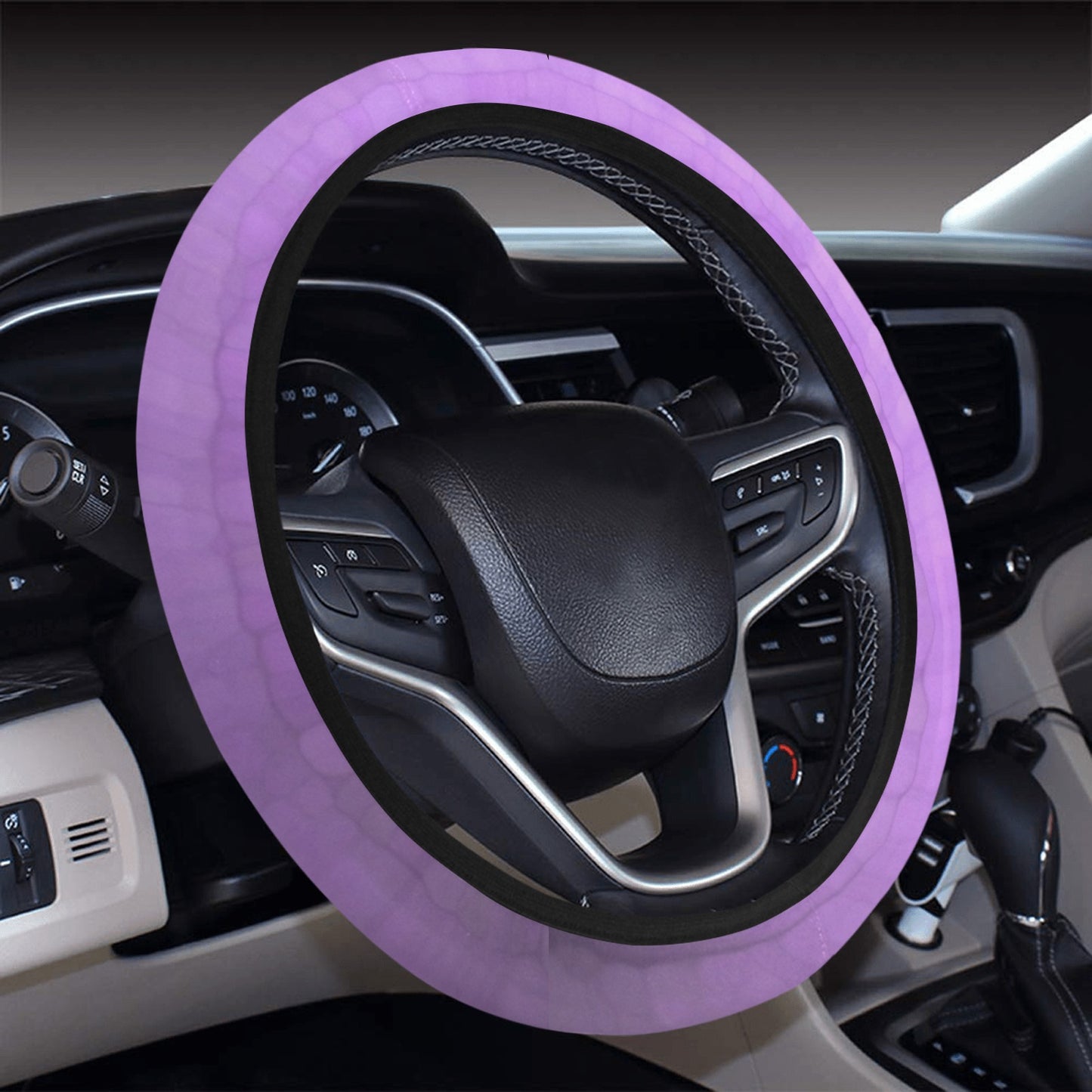 Purple Stripes Steering Wheel Cover