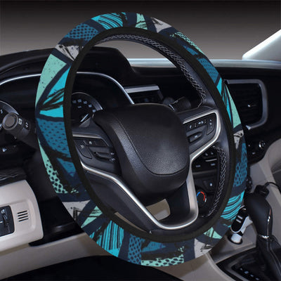 Blue Abstract Steering Wheel Cover