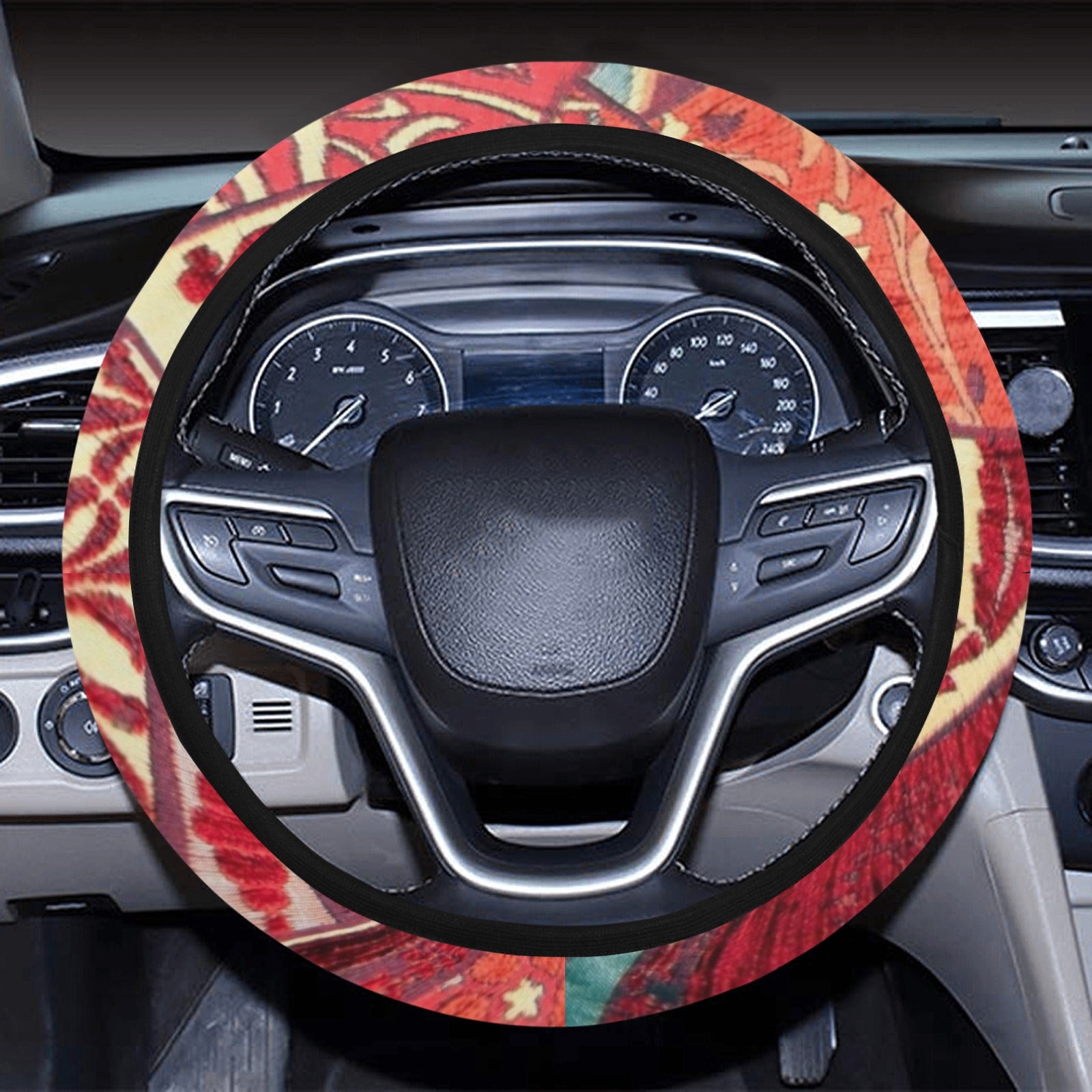 Oriental Patchwork Steering Wheel Cover