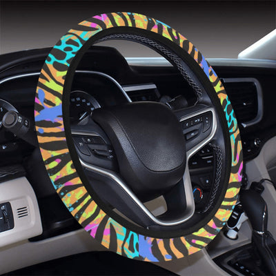 Colorful Abstract Animal Print Steering Wheel Cover