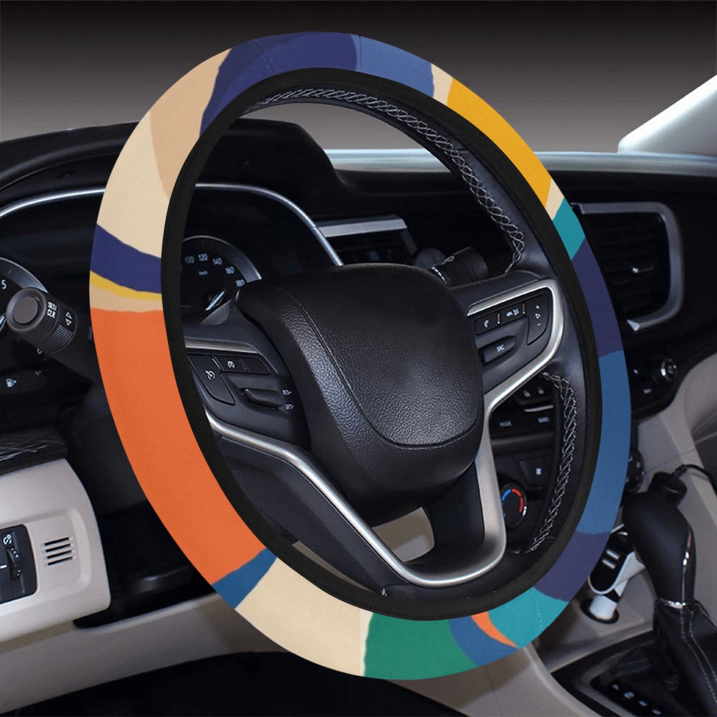 Colorful Abstract Steering Wheel Cover