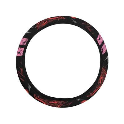 Pink Red Lips Steering Wheel Cover