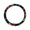 Colorful Neon Butterflies Steering Wheel Cover