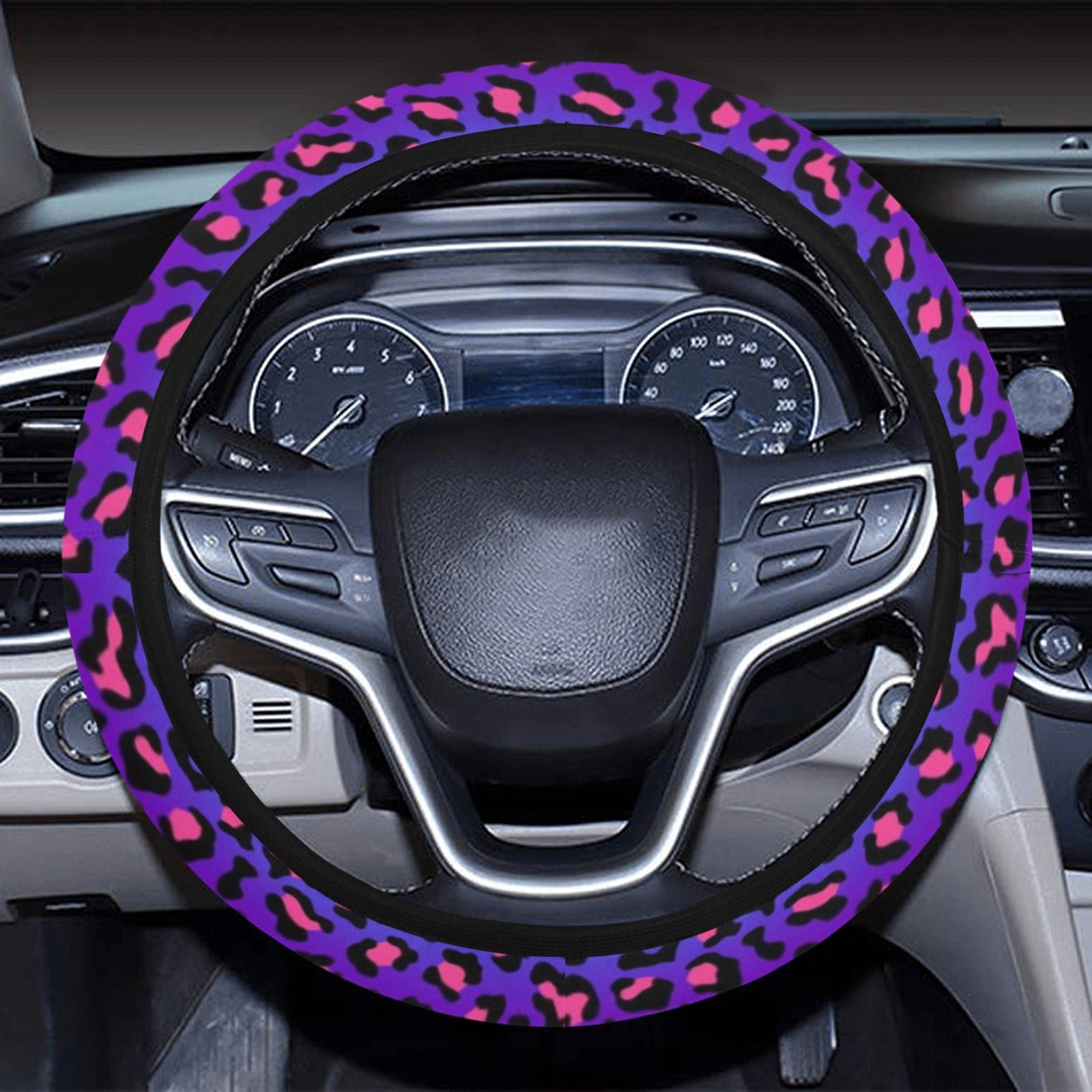 Colorful Leopart Print Steering Wheel Cover