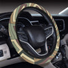 Beige Abstract Steering Wheel Cover