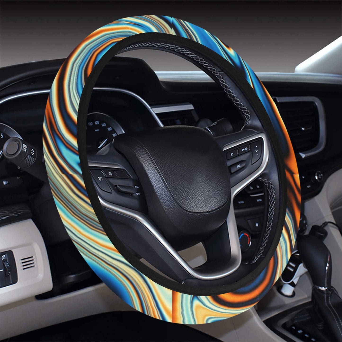 Colorful Abstract Steering Wheel Cover