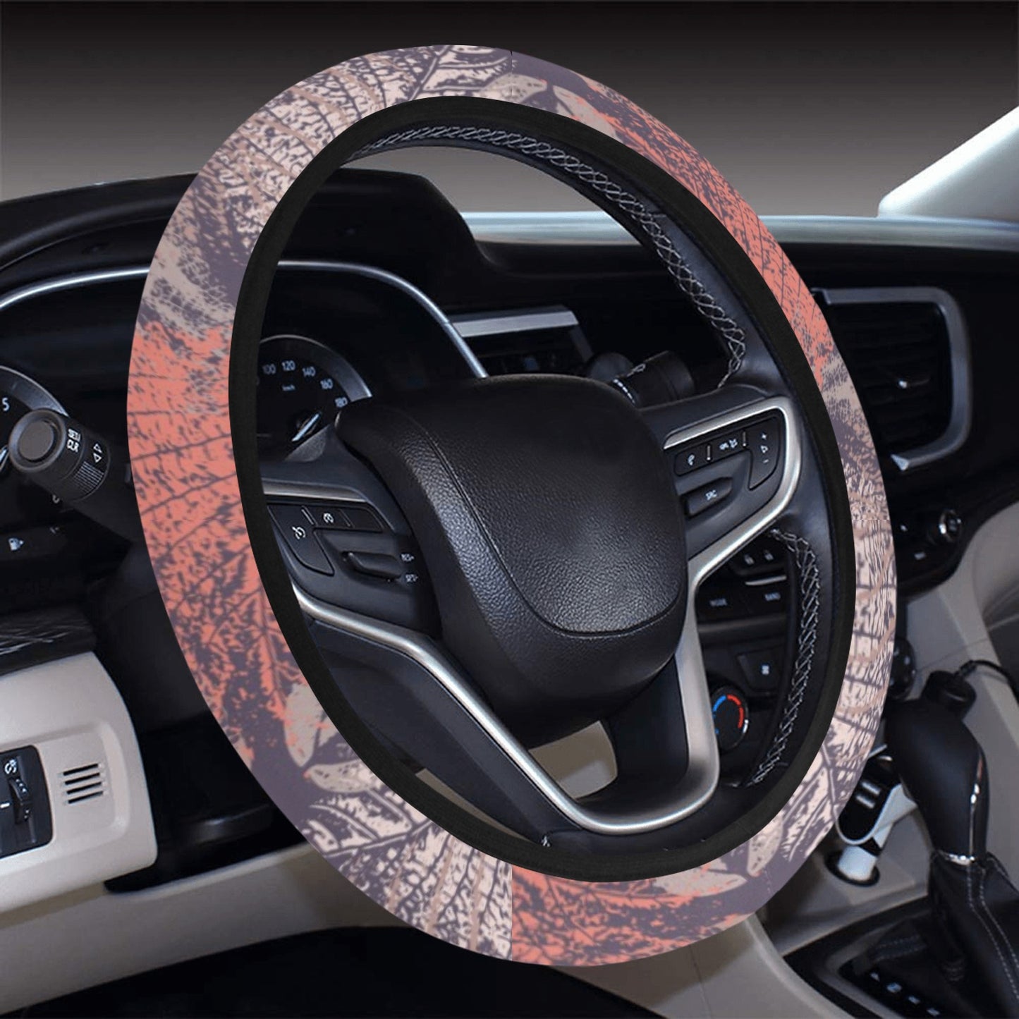 Vintage Leaves Steering Wheel Cover