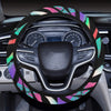 Colorful Abstract Zig Zag Steering Wheel Cover