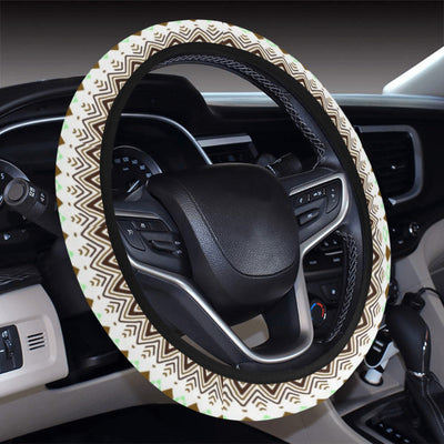 Brown Orange Ethnic Stripes Steering Wheel Cover