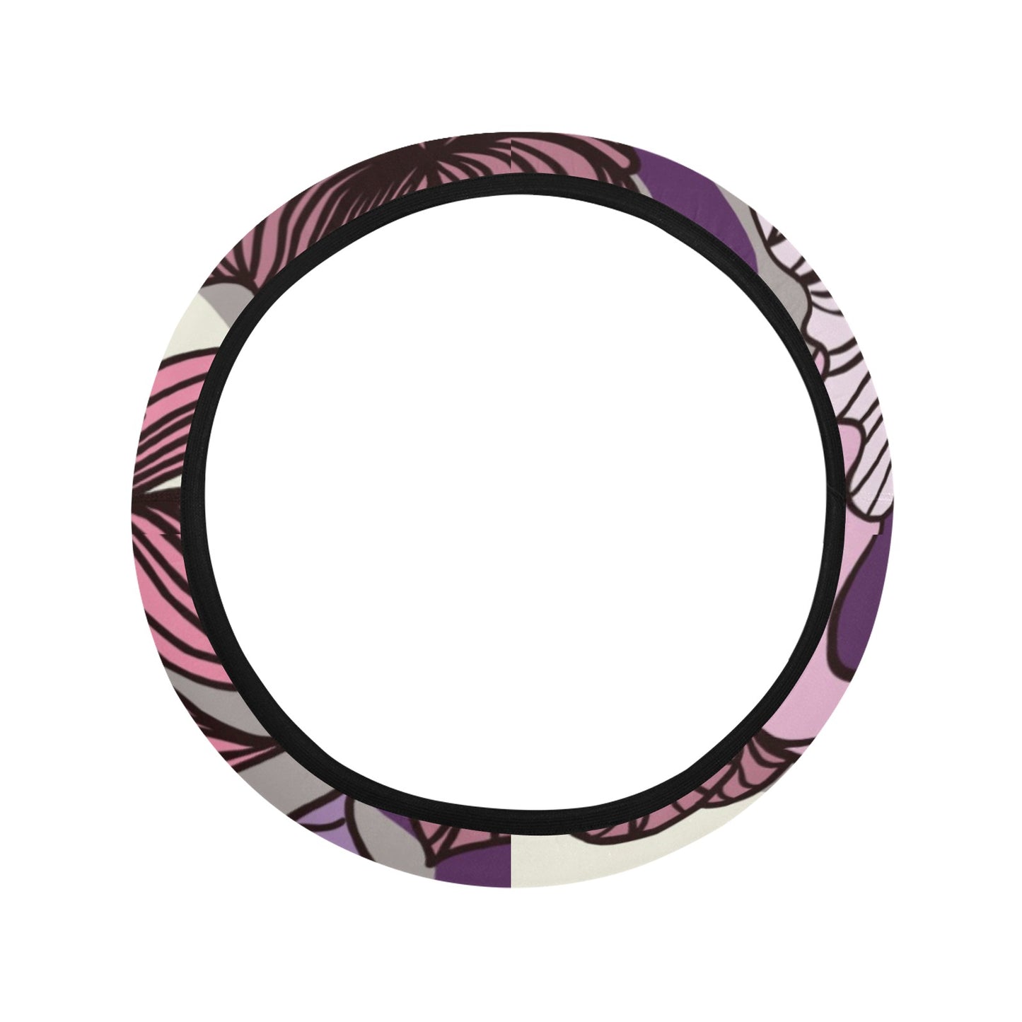 Colorful Floral Steering Wheel Cover