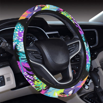 Colorful Feathers Steering Wheel Cover