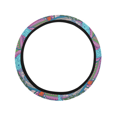 Colorful Feathers Steering Wheel Cover