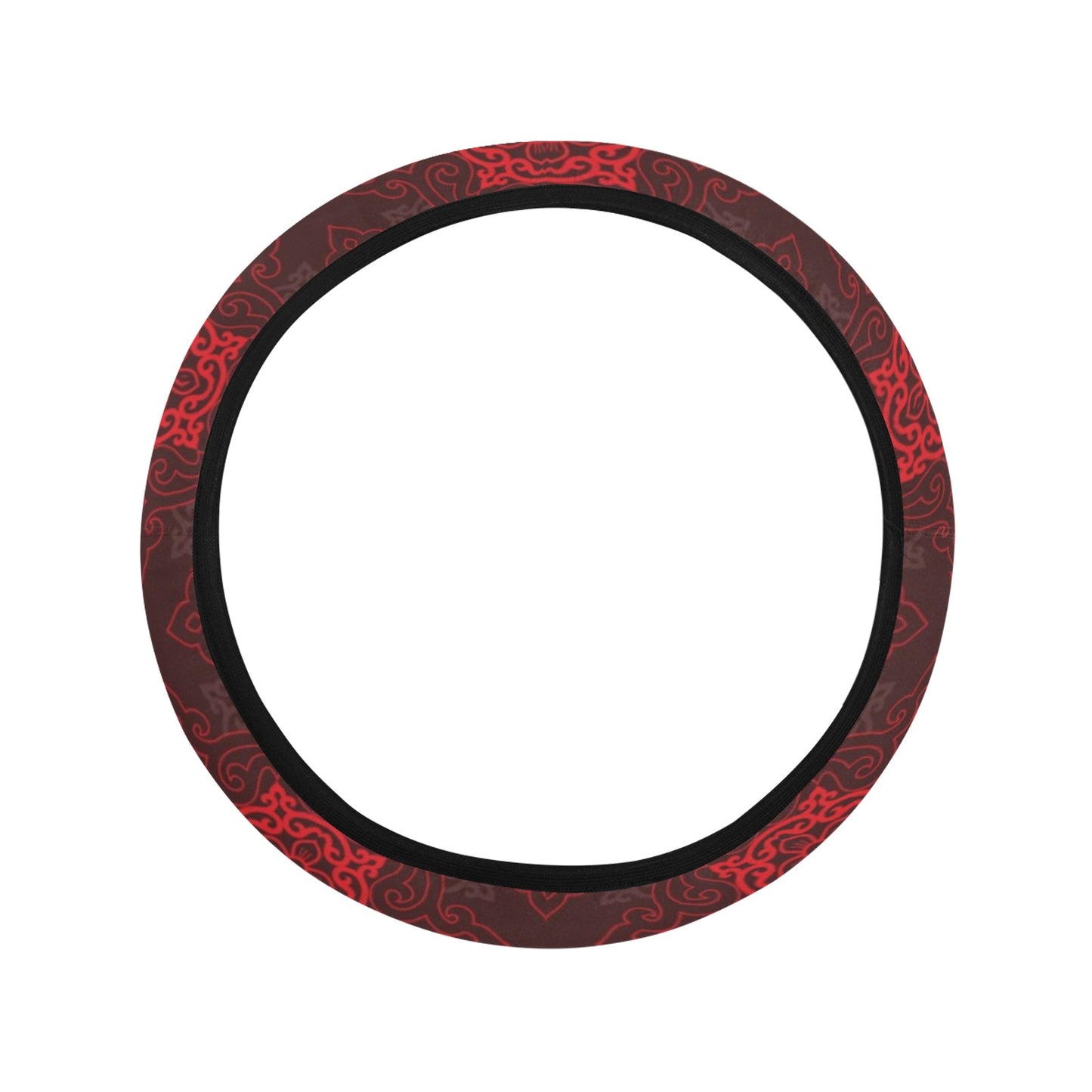 Red Oriental Steering Wheel Cover