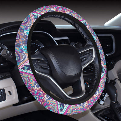 Blue Purple Persian Print Steering Wheel Cover