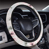 Pink Flower Stripes Steering Wheel Cover