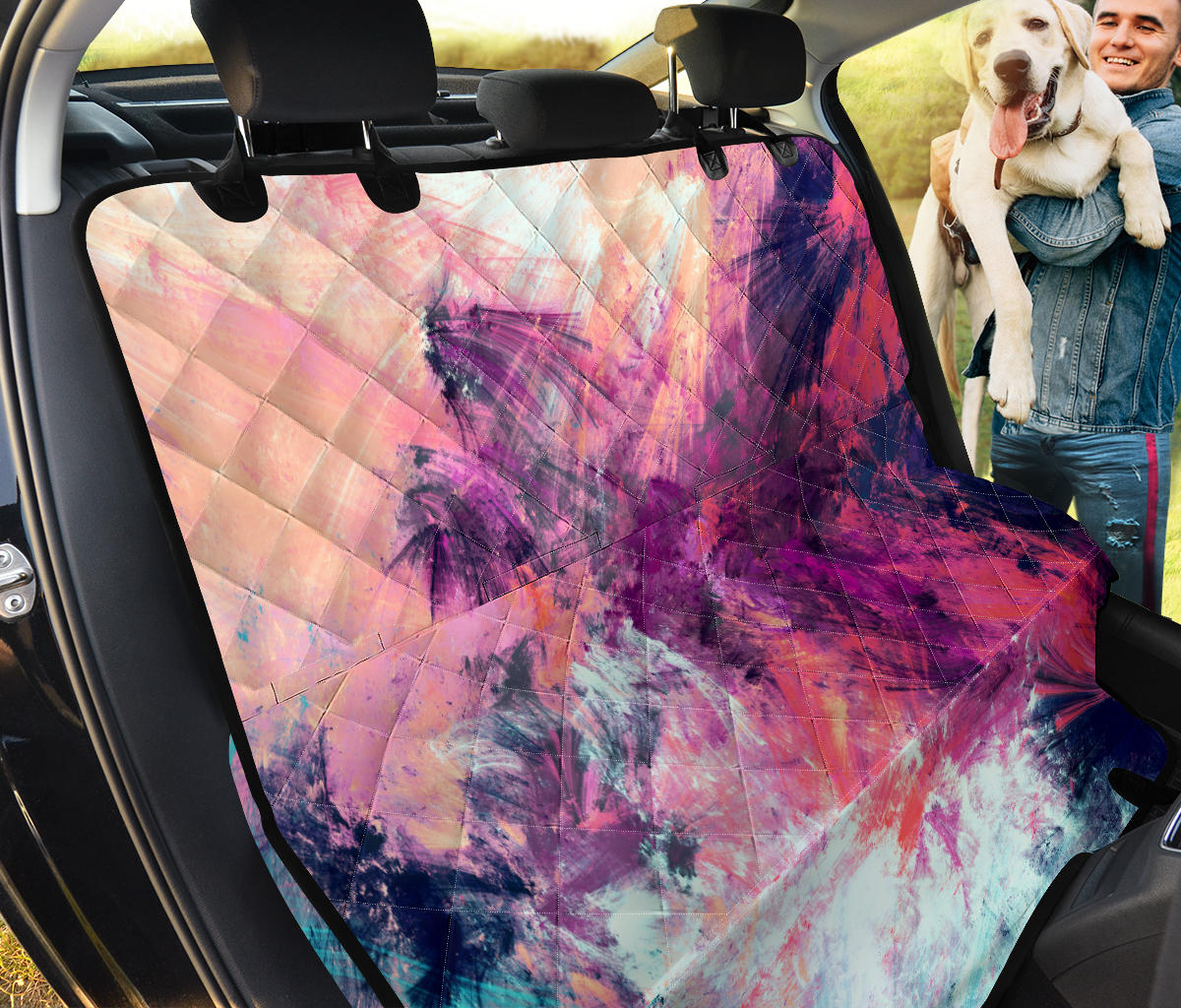 Pastel Abstract Car Back Seat Pet Cover